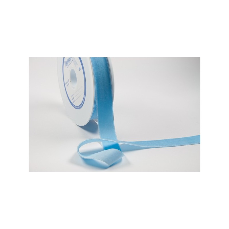 Cinta terciopelo azul estampado cableada 70mmx10m — Sweet Center